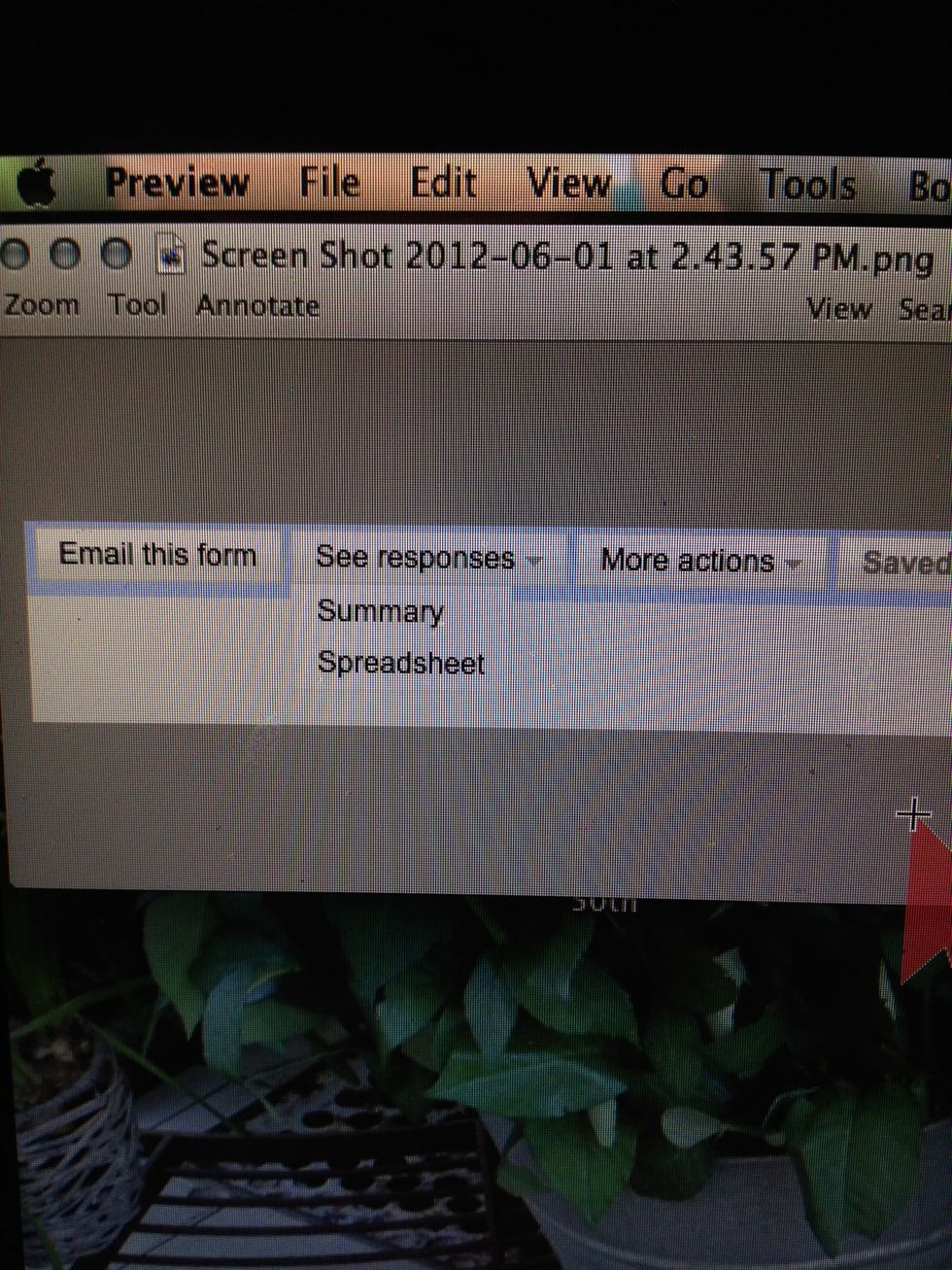 With SEE RESPONSES you can go to the spreadsheet with your time and date stamped answers or you can see your answers as analyzed data in chart form!!!
