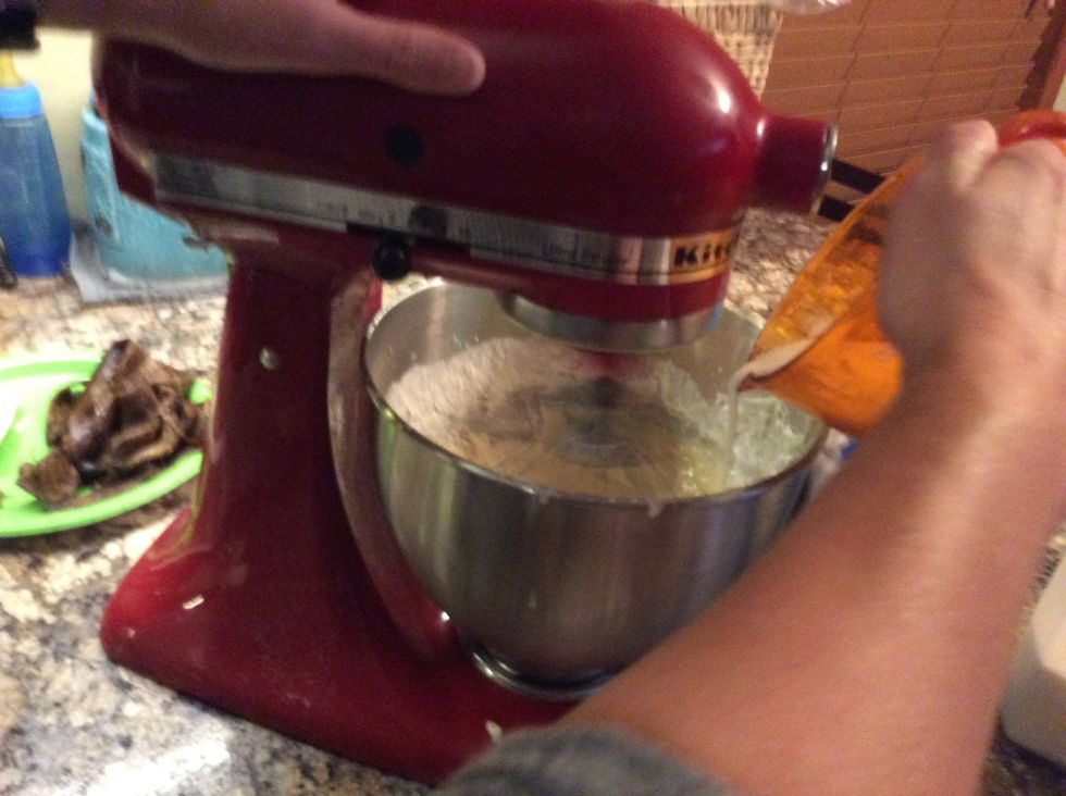 With the buttermilk
