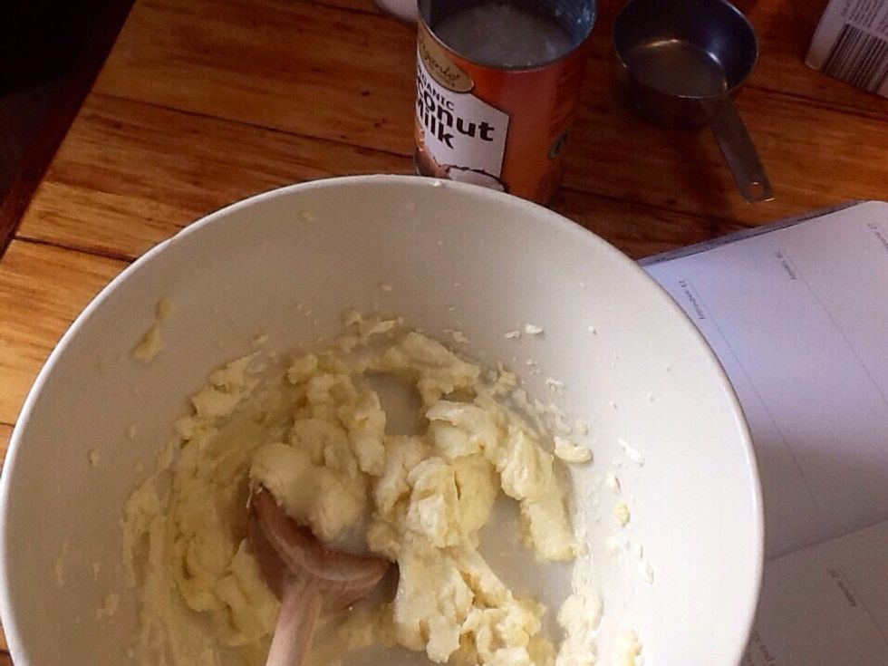 (with the coconut milk)