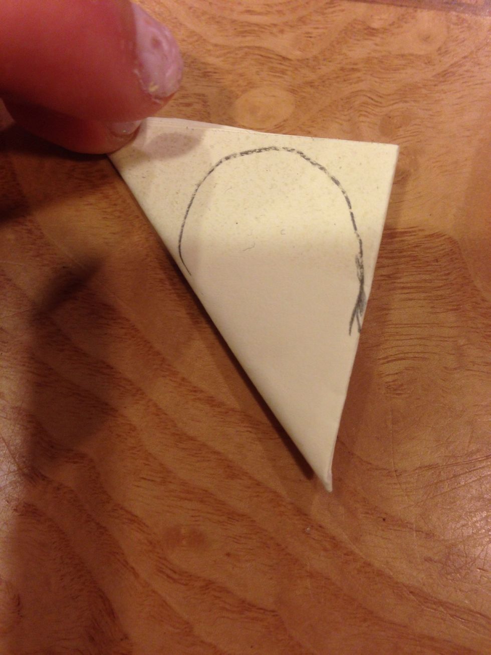 With the connected side on the left and open sides on the right draw this.
