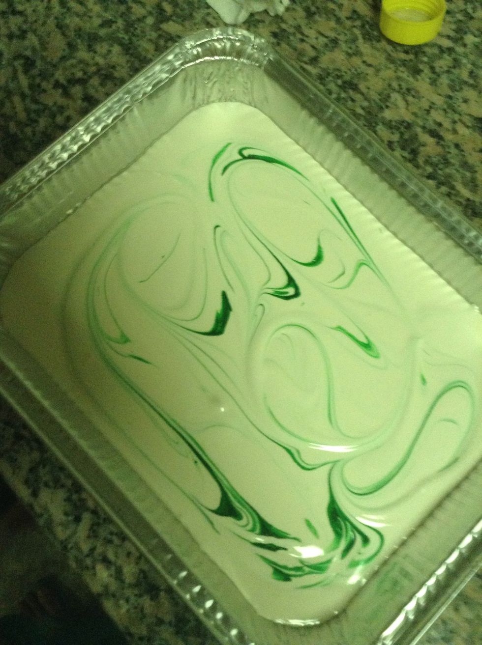 With the help of knife start making swirls , thanks to my younger brother for that :)