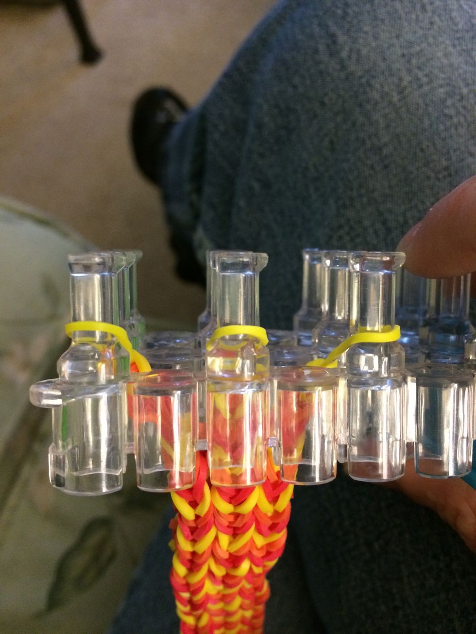 With the last bands looped it's time to add your c-clips or s-clips.