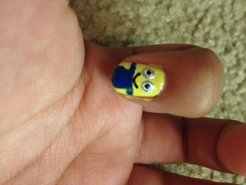 With the silver and toothpick outline the eyes