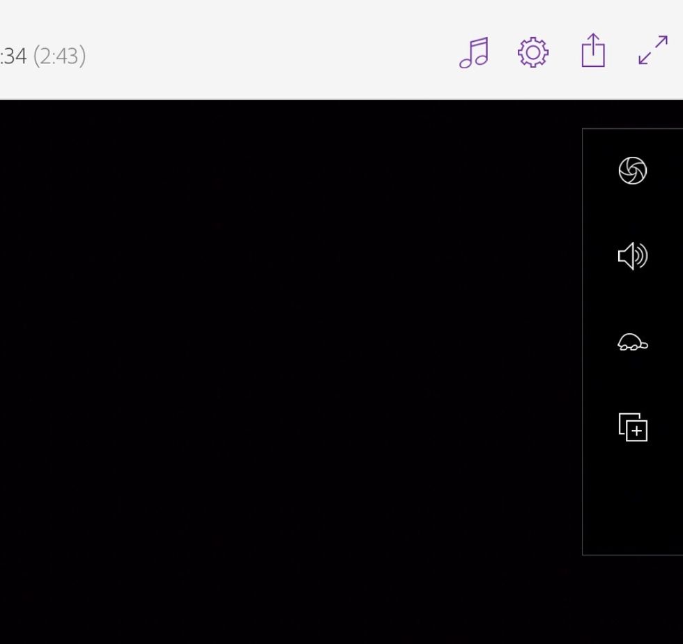 With the tools in the top right You can adjust your volume, exposure, speed And other options!