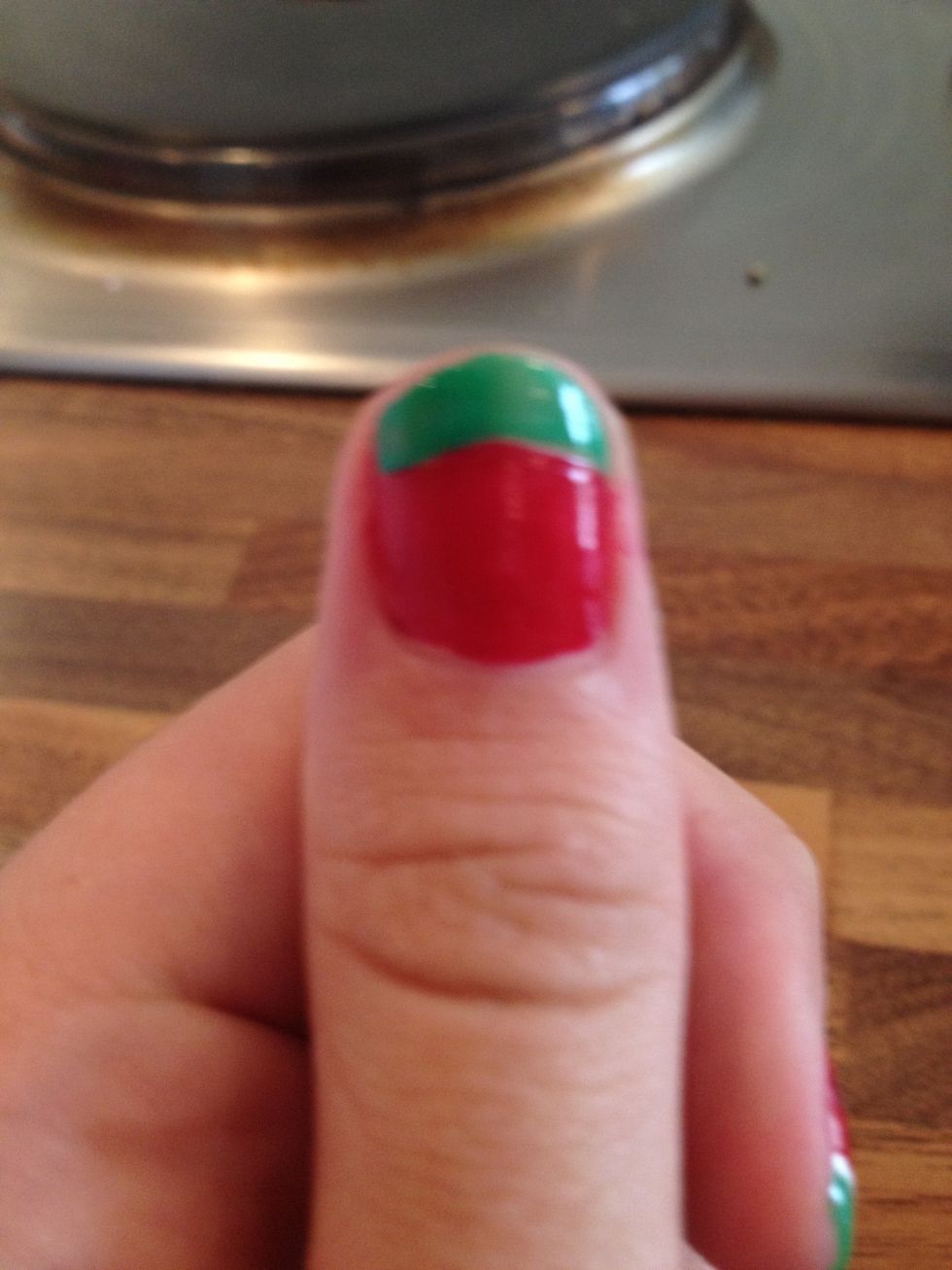 With this simply fill in the remaining part of your nail :)