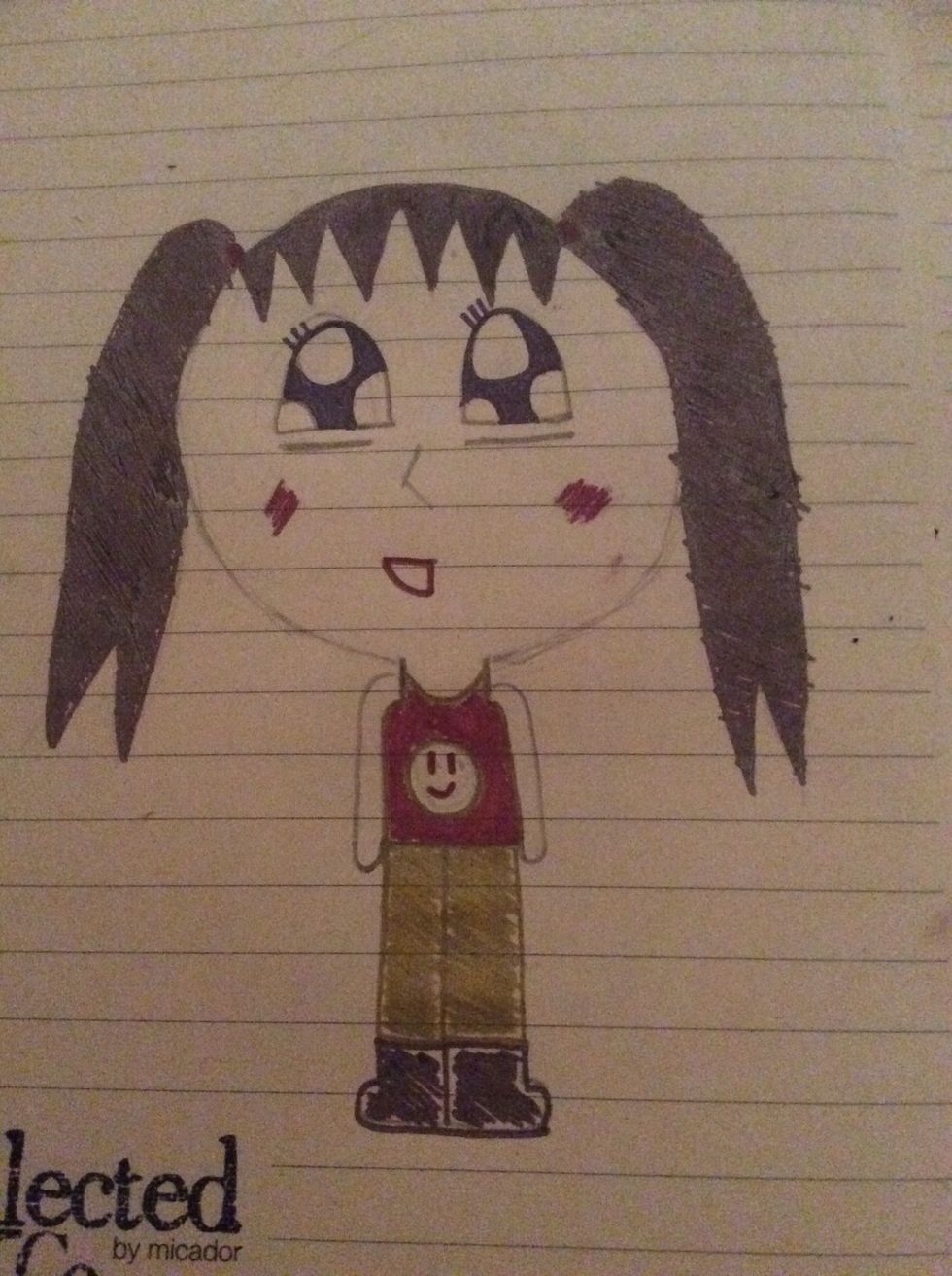 With your colour pencils/ pens colour your drawing! And your finished!!