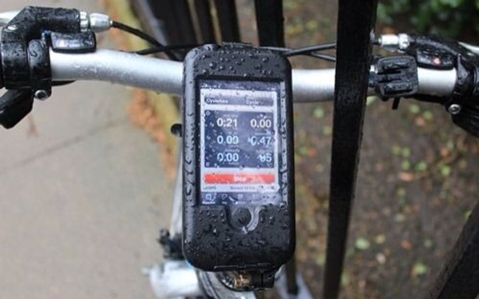 With your iPhone mounted on your handlebars you can follow directions and you can keep track of your cycling with apps such as Strava and CycleMeter.