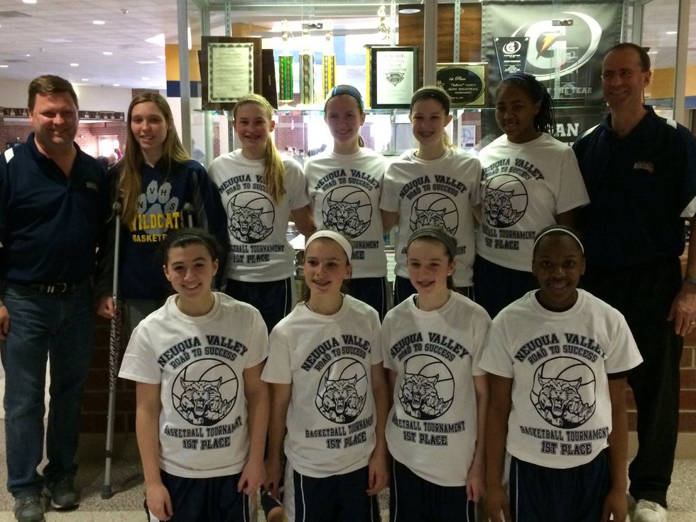 Working together with others is a great bonus, they help, encourage, and push me to do my best- that's why I love my teammates. No matter what, the always have my back.