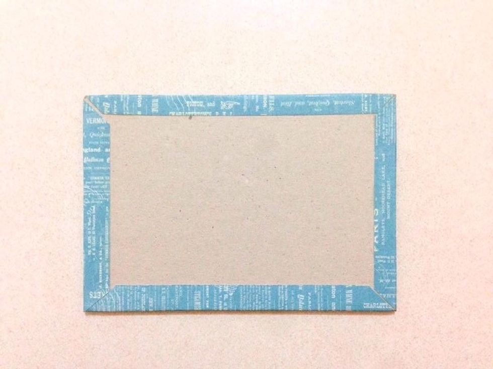 Wrap and glue around the chipboard as shown...