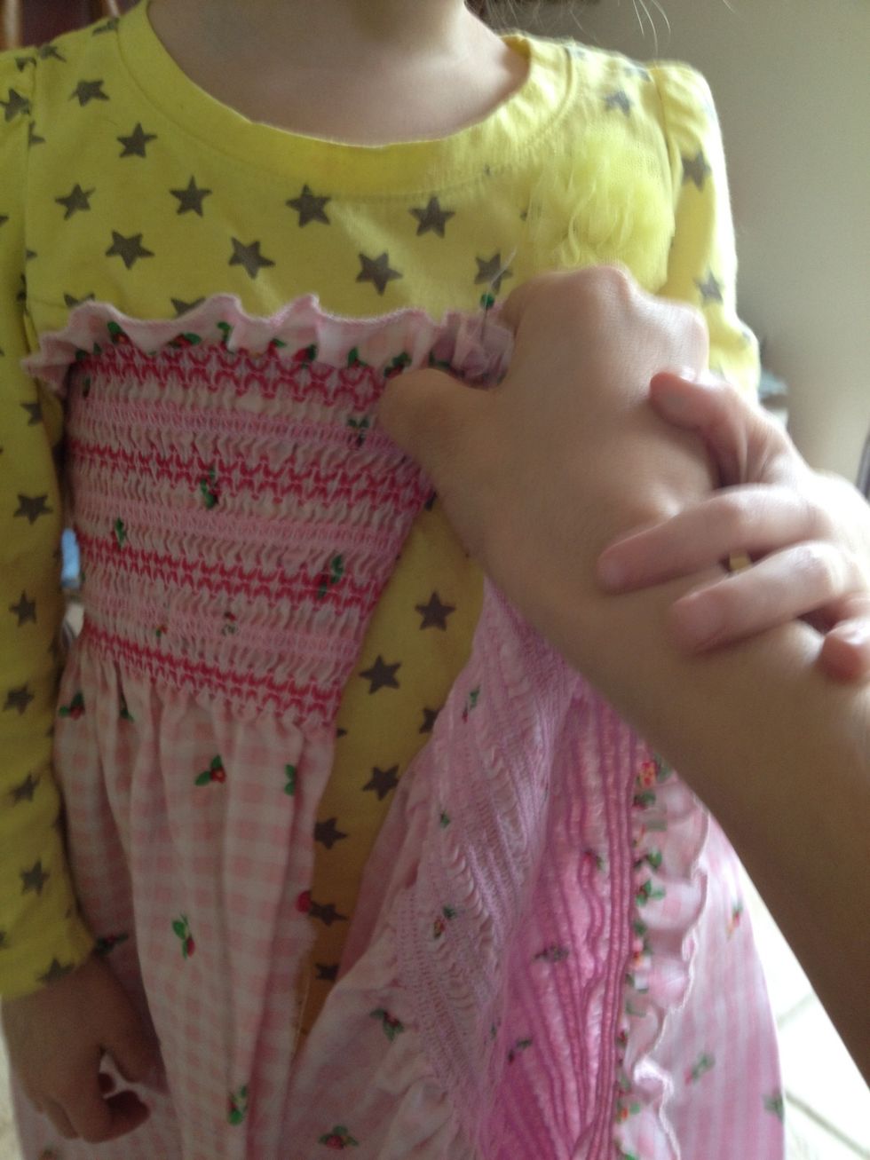 Wrap fabric around to see where you get the right fit