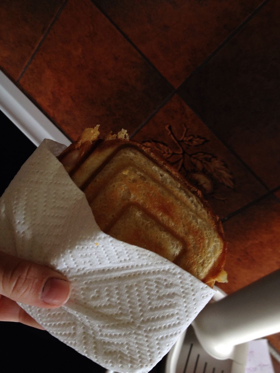 Wrap in paper when done and enjoy your awesome toast! :)