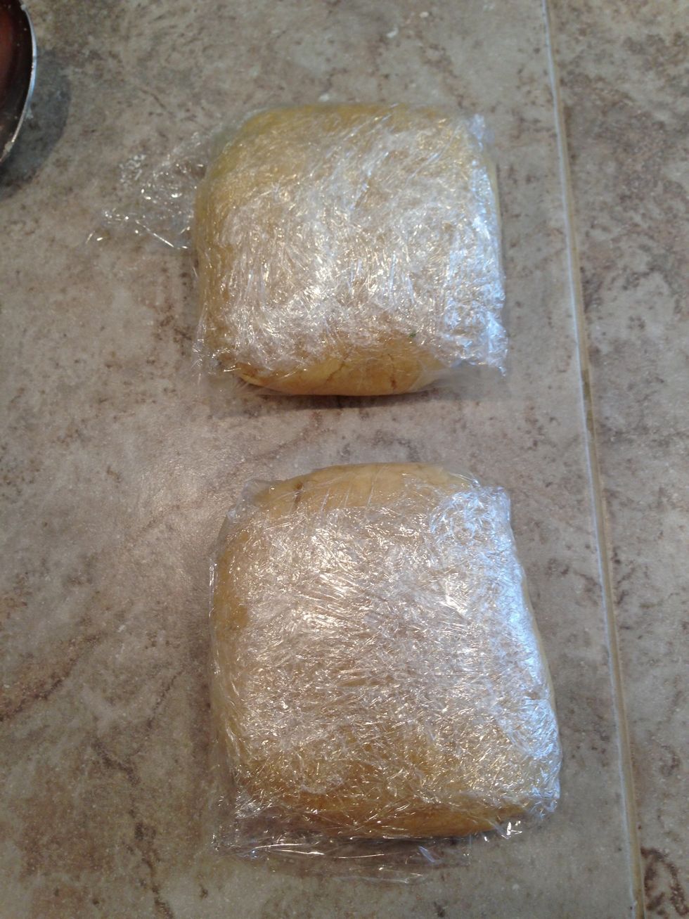 Wrap in plastic wrap and chill in fridge for 30 minutes.