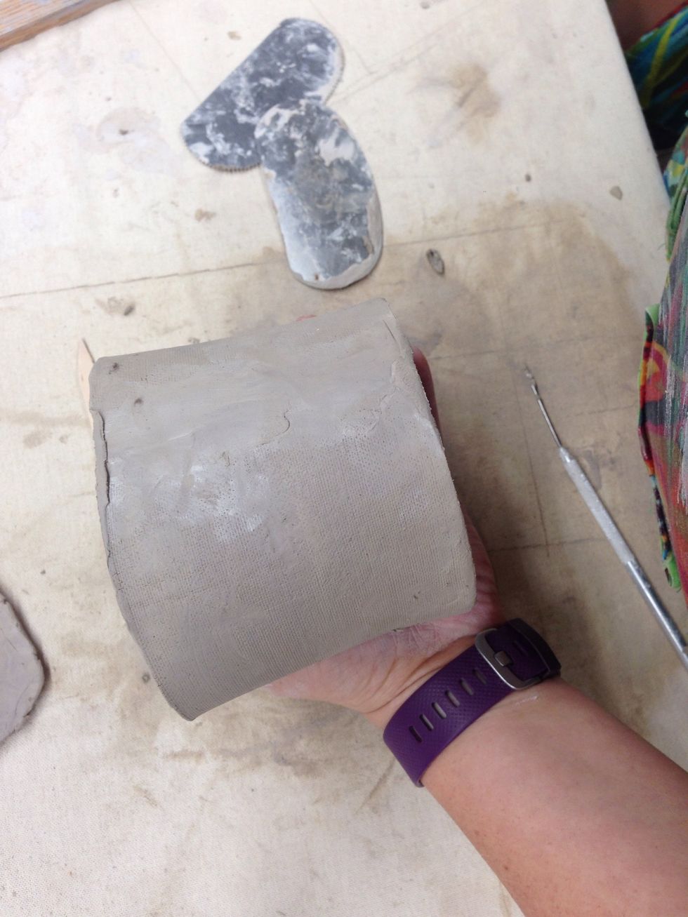 Wrap it around the base.