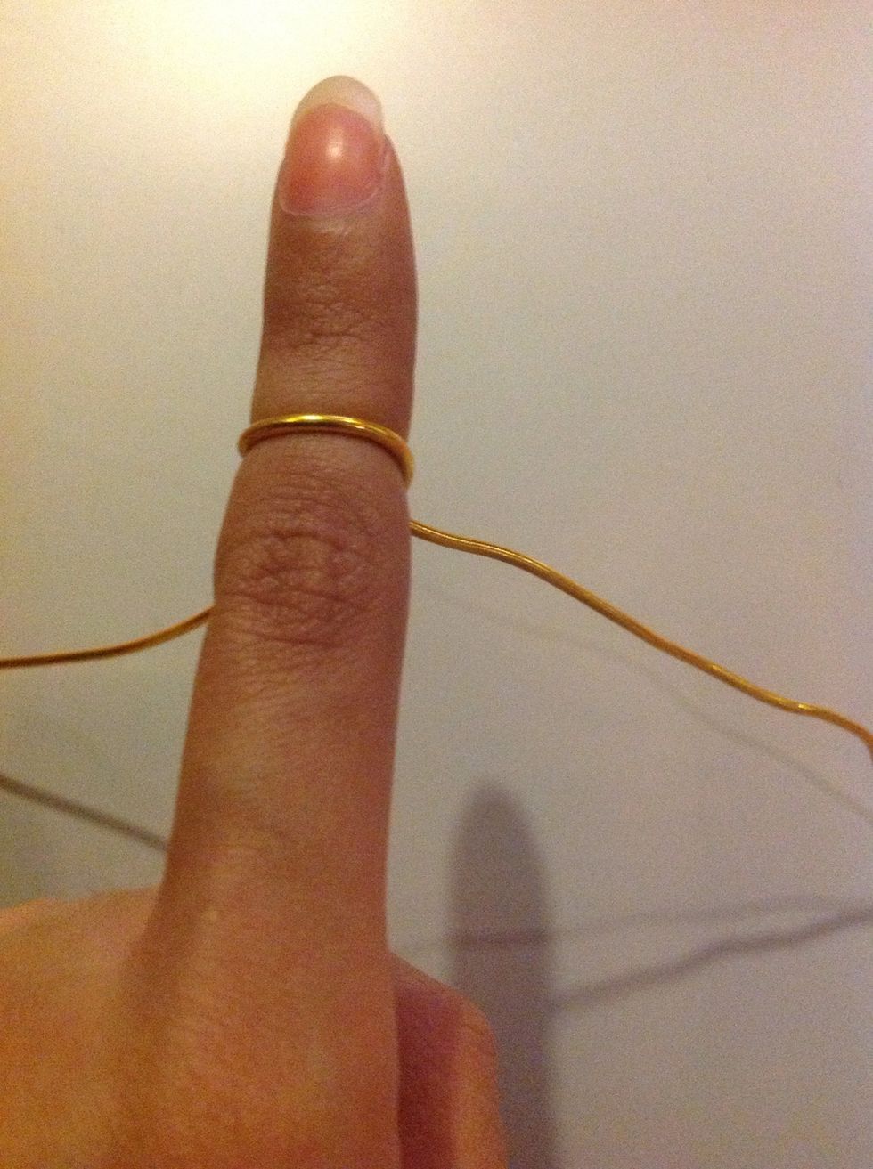 Wrap it around your finger to form a ring.