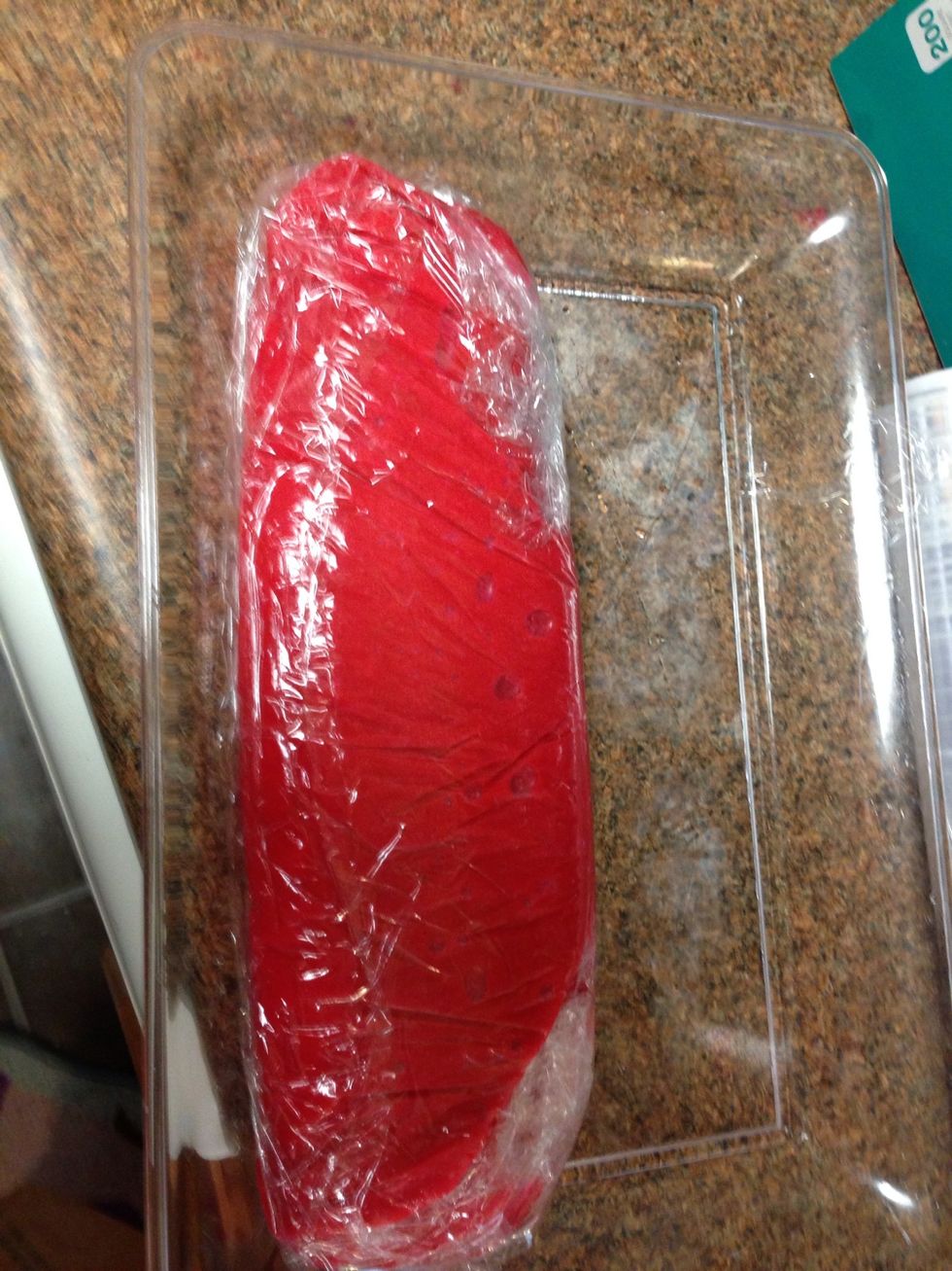 Wrap it (id prefer cling wrap), place it in the fridge for an hour.