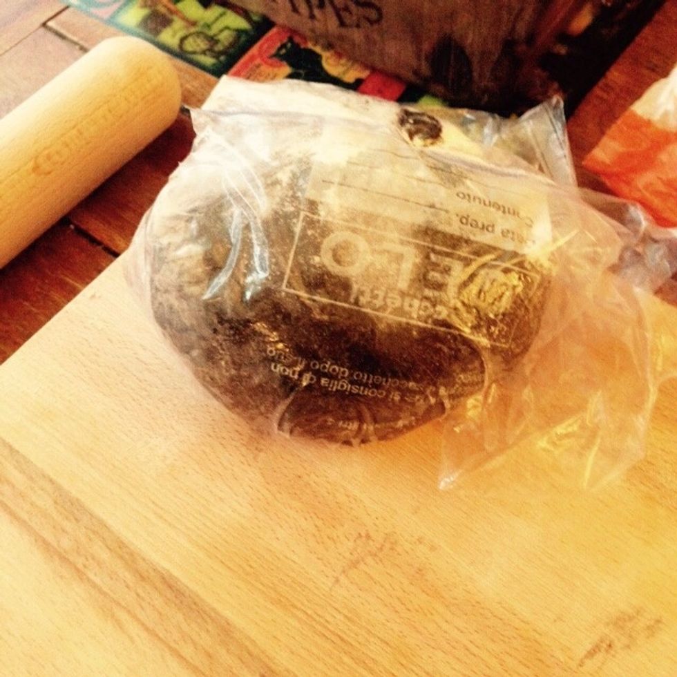 Wrap it in a freezer bag and set aside for 15 minutes