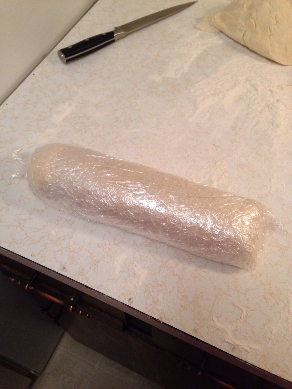 Wrap it up in foil to freeze it, or you can cook it and eat it or freeze it. Because of the differences in flour, it's better to cook it in the foil, so it keeps the right shape.