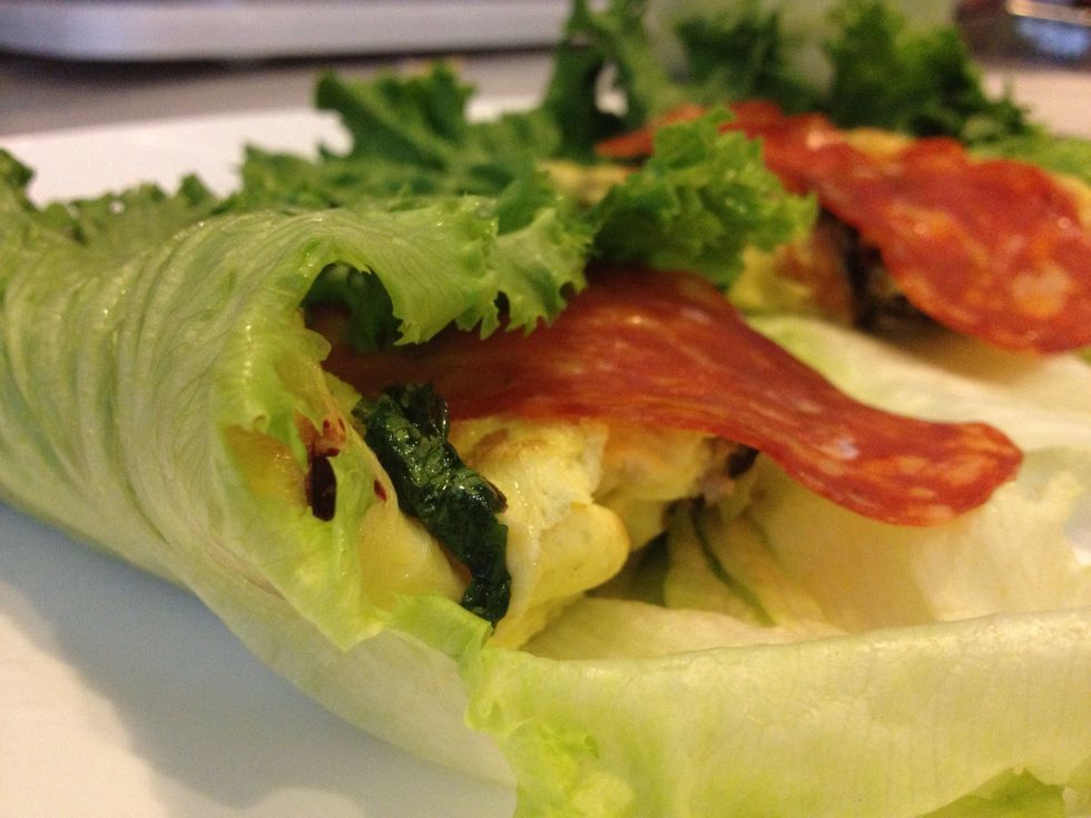 wrap it using the edges of lettuce