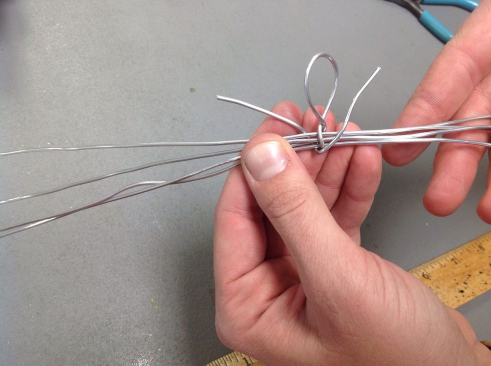 Wrap loose ends up and around wires.