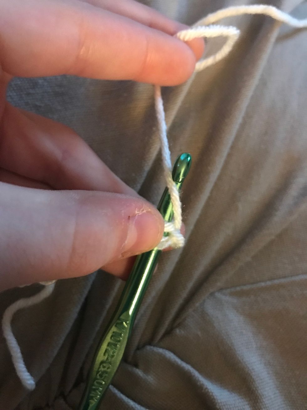 Wrap over the yarn around your hook and pull 1 loop through only not both.