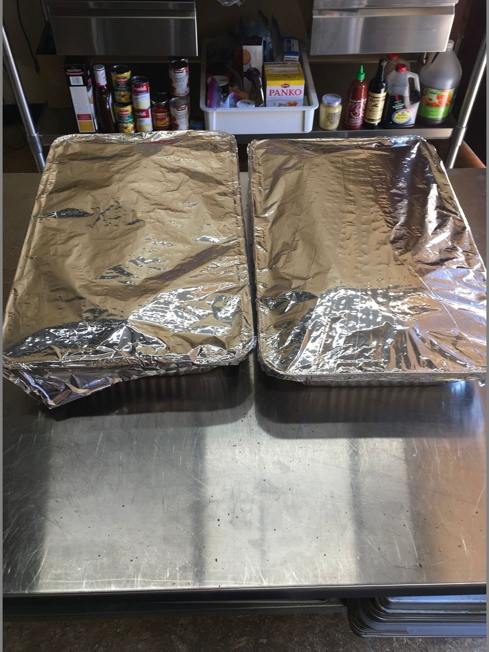 Wrap pork with foil.