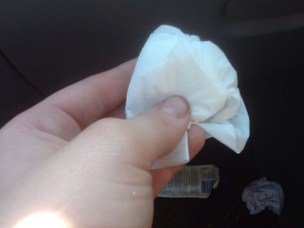 Wrap some tissue around a cotton ball and wet with methylated spirits. This is used to clean the glass and is highly recomended