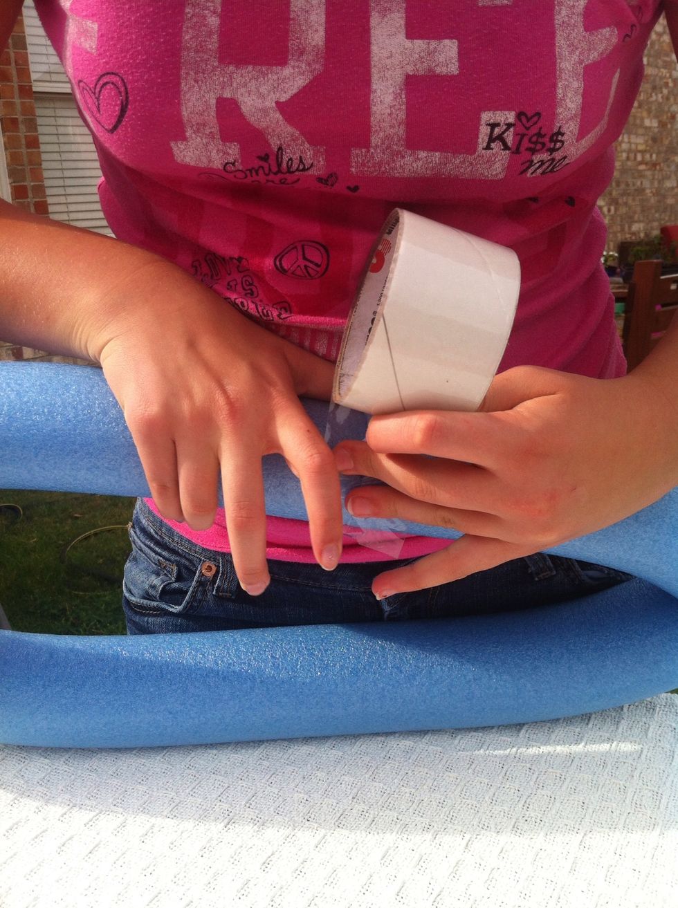 Wrap tape around 1 to 2 times....