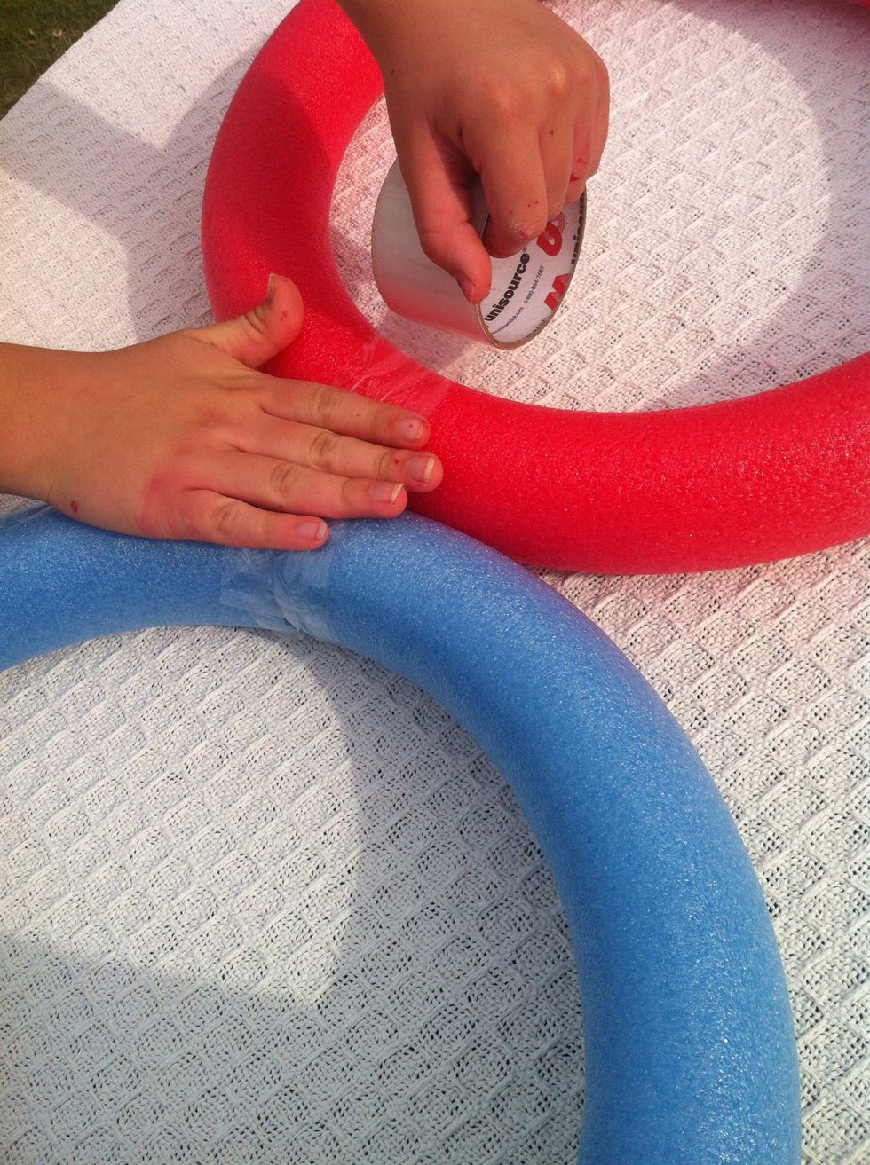 Wrap tape around a few times....
