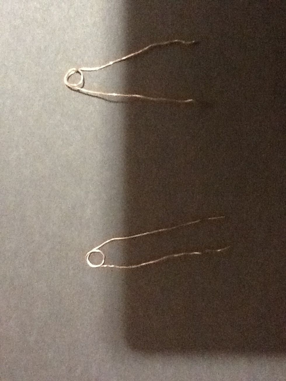 Wrap the 2 bare copper wires around your pencil so they look like this.