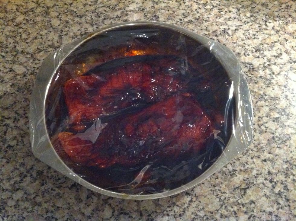 Wrap the bowl and put it in the fridge for overnight.