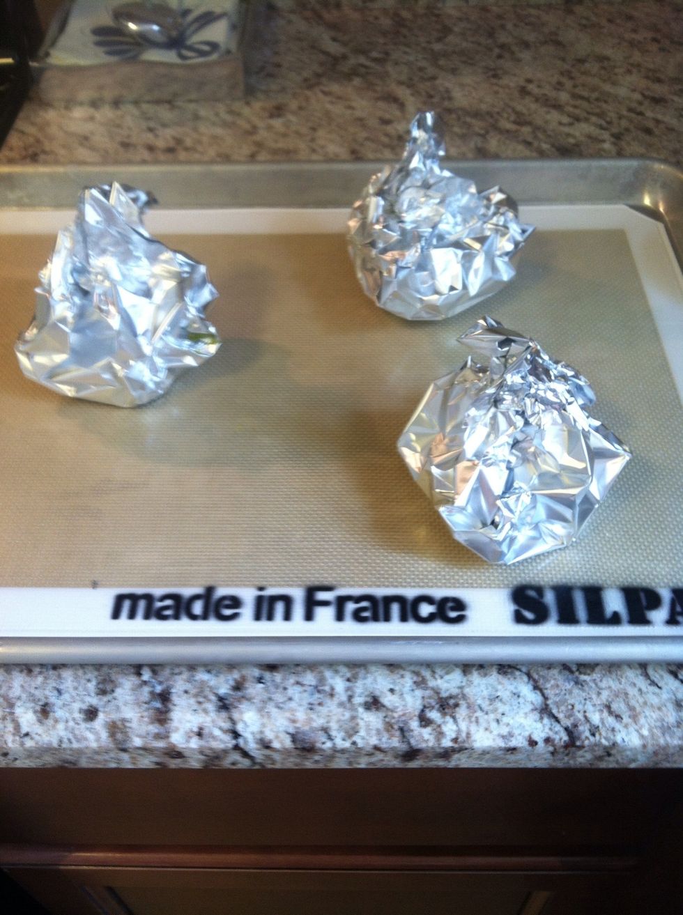 wrap the cloves with the tin foil
