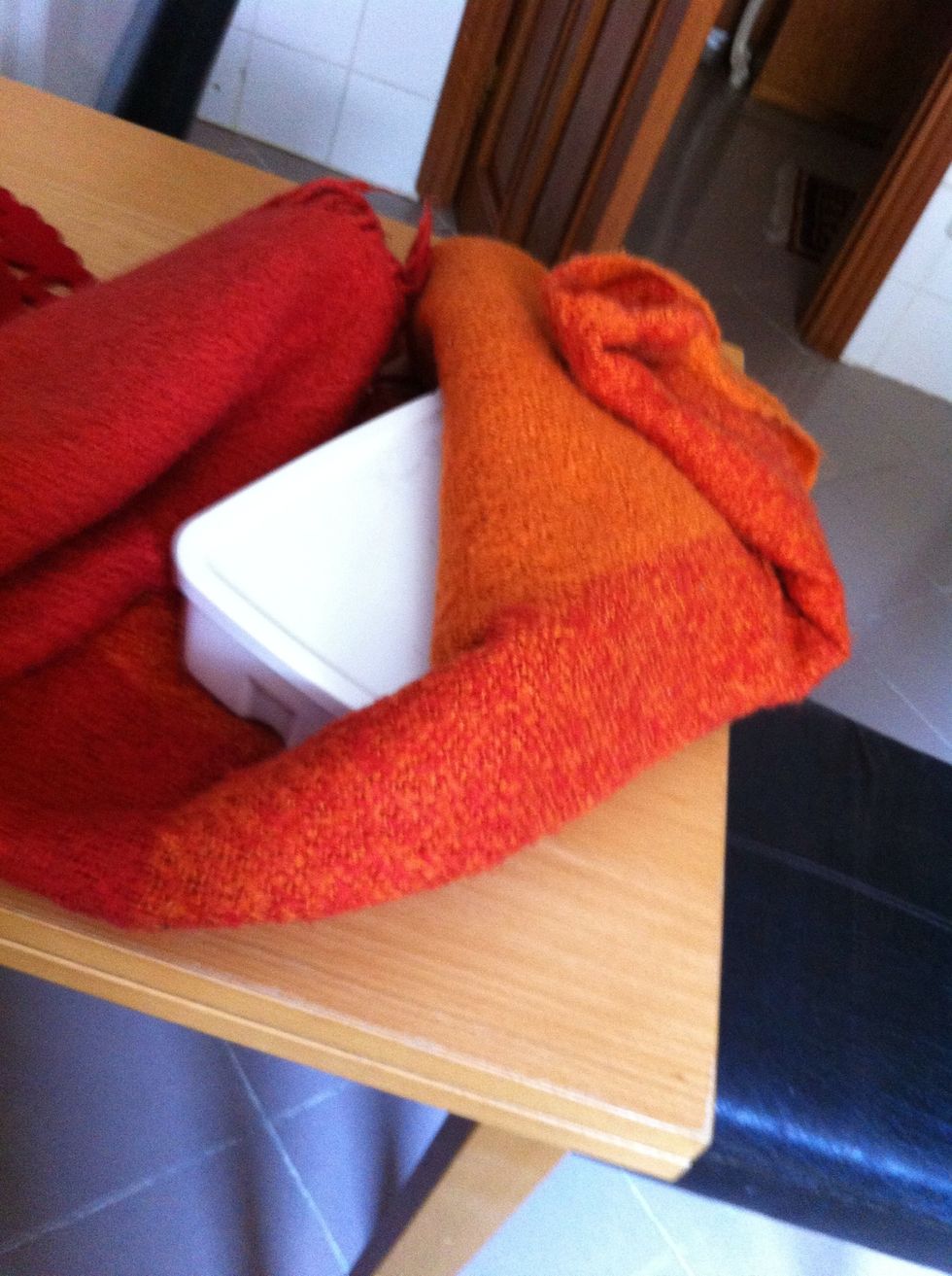 Wrap the cup with a blanket