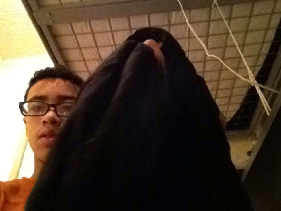 Wrap the long end around the loop