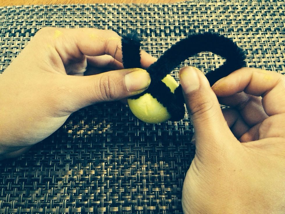 Wrap the other side of the pipe cleaner around and make a loop.