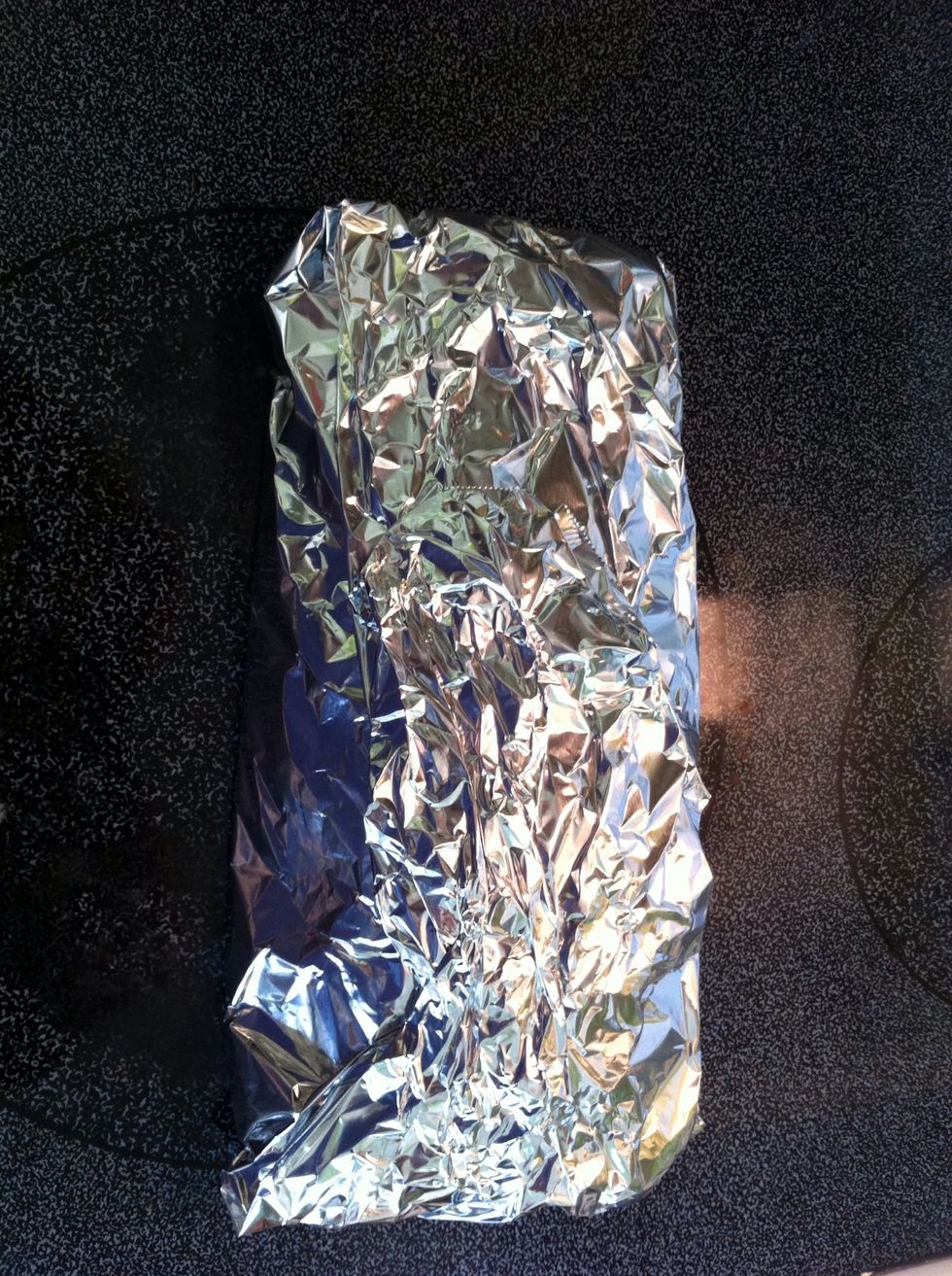 Wrap the ribs in tin foil (shiny side out).