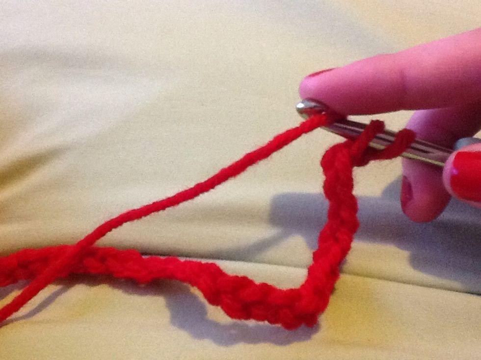 Wrap the yarn around the hook