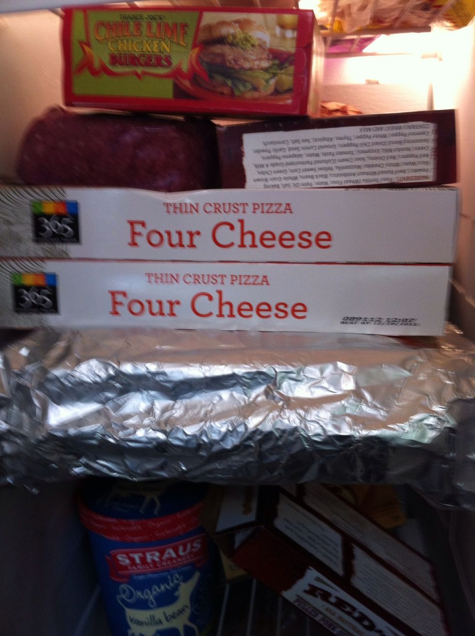 Wrap with foil and place in freezer with heavy items on top of it. Let sit for several hours or overnight.