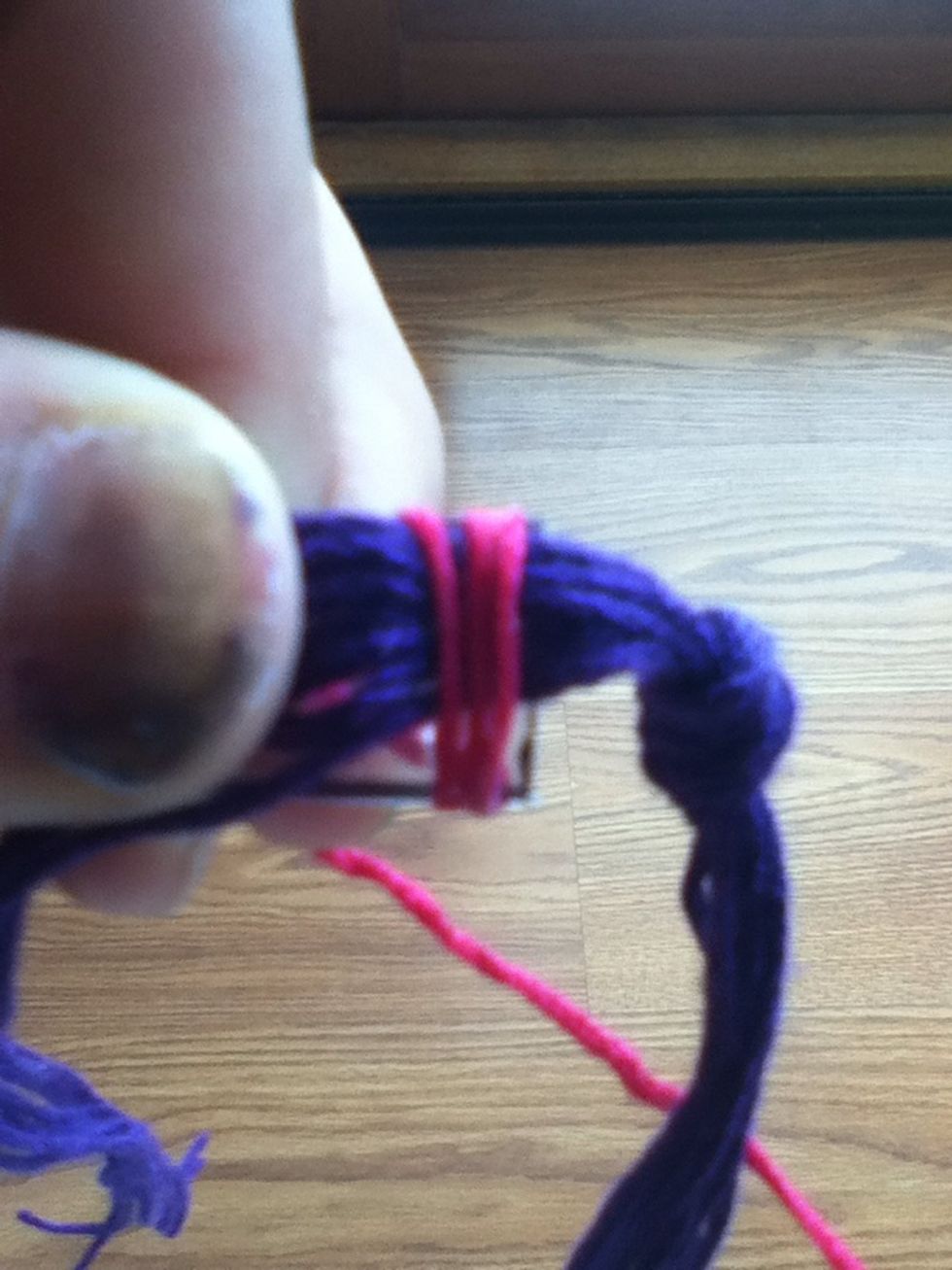 Wrap your background color around the plastic (I wrapped it around 3 times but you can do more depending on the length of the name)