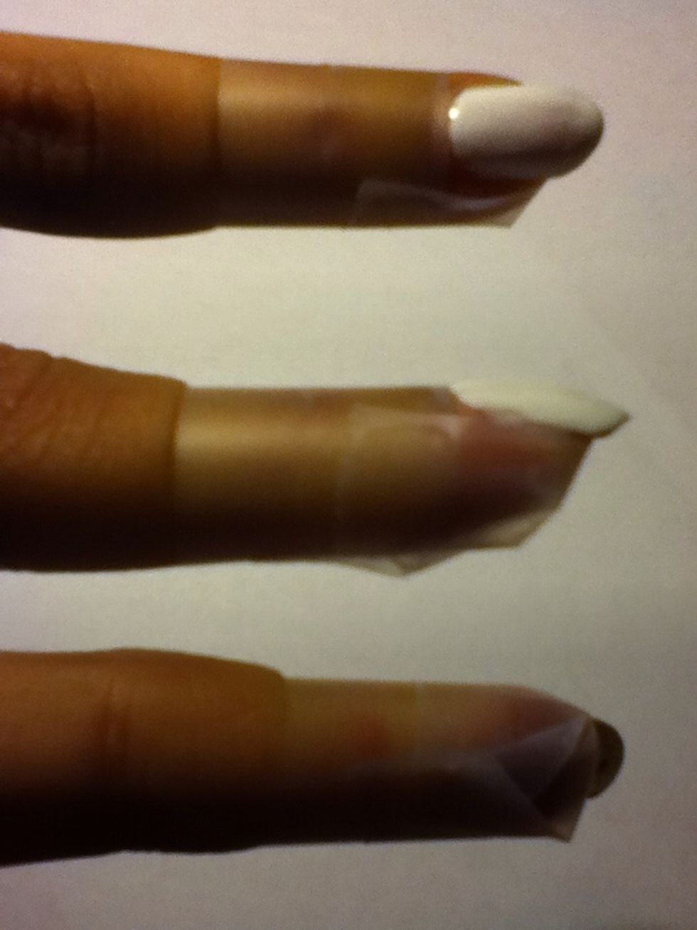 Wrap your nail with tape like this\u2b06