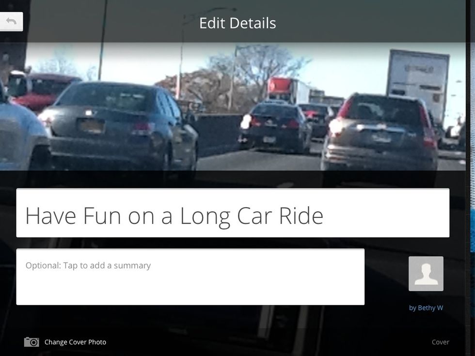 Write a post on Snapguide. You can write posts without Internet access.