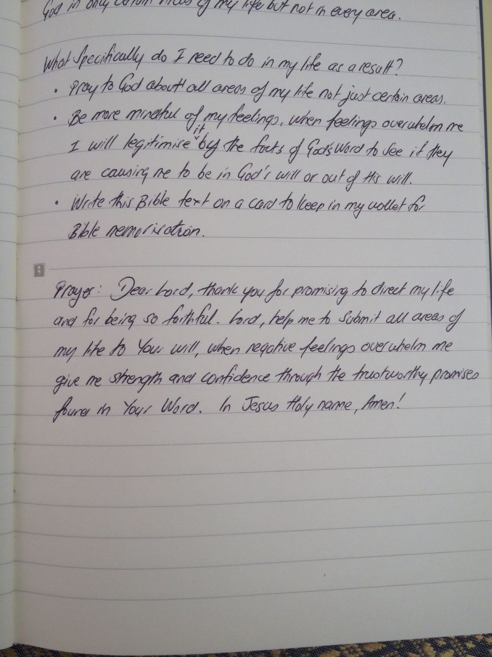 Write a short prayer to God asking Him to help you apply the things you have just learned into your life. Reading the Bible is not just about acquiring information but personal transformation.