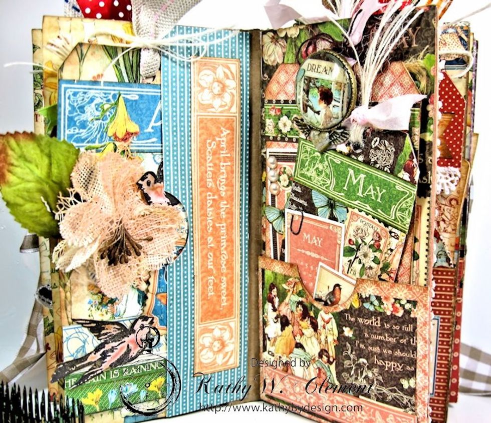 Write birthdays and special occasions on each ephemera card and tuck everything into the pockets.  Now you'll never forget a birthday or anniversary again. You'll have beautiful tags ready as gifts.