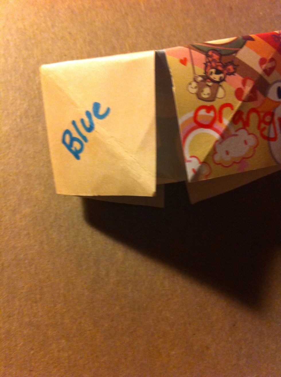 Write or draw colours on each square