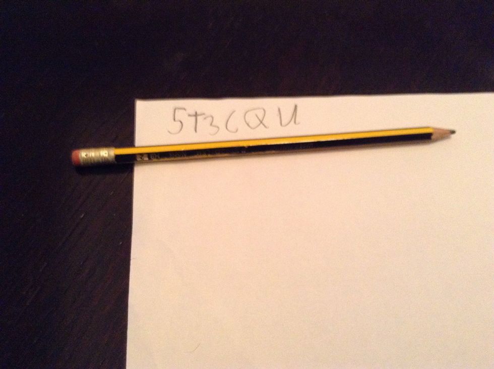 Write the code in a paper