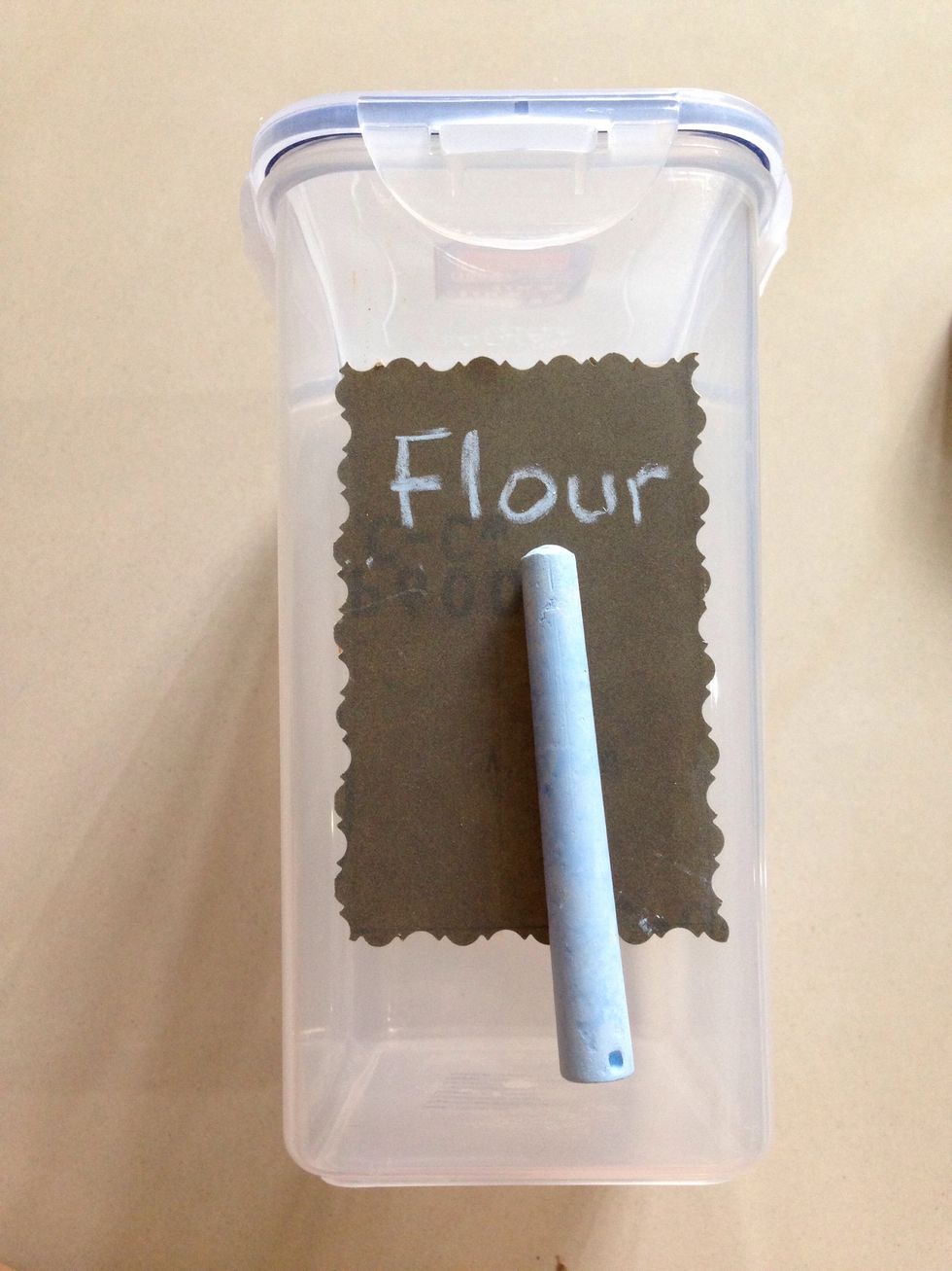 Write the label with chalk.