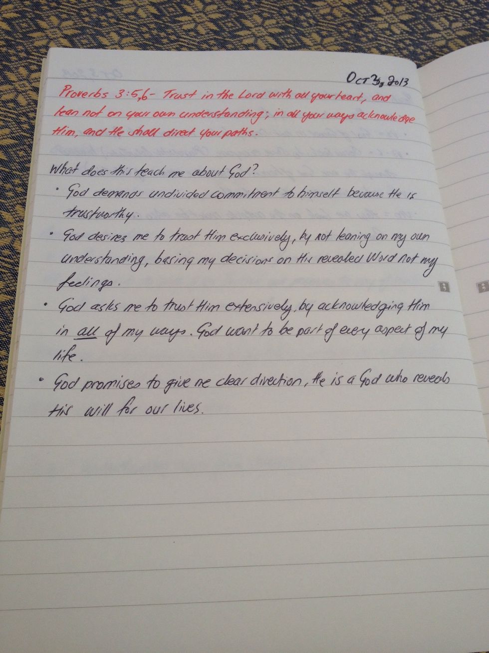 Write, "What does this teach me about God?" Then write your thoughts below.