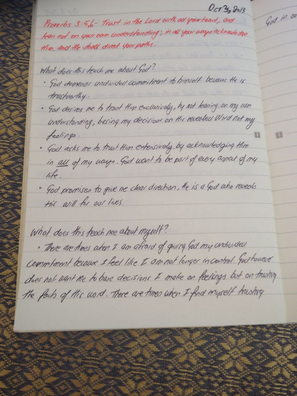 Write "What does this teach me about myself?" Then write your thoughts below.