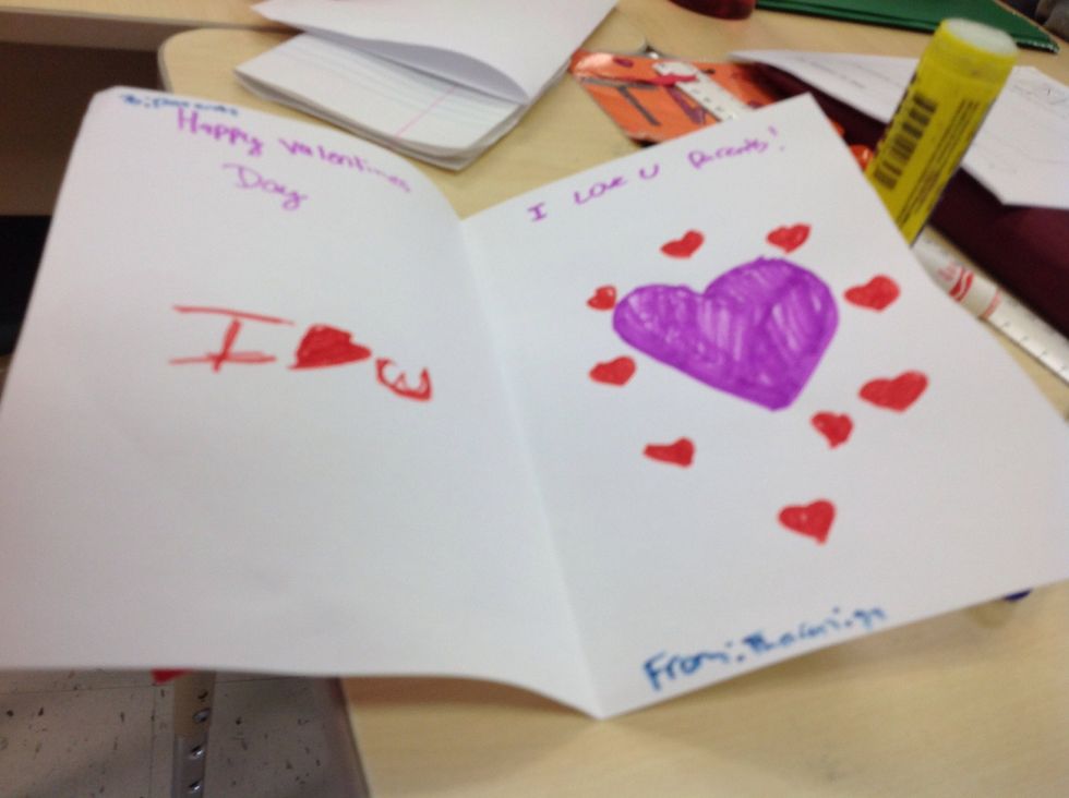 Write who your going to give it to and who it's from.