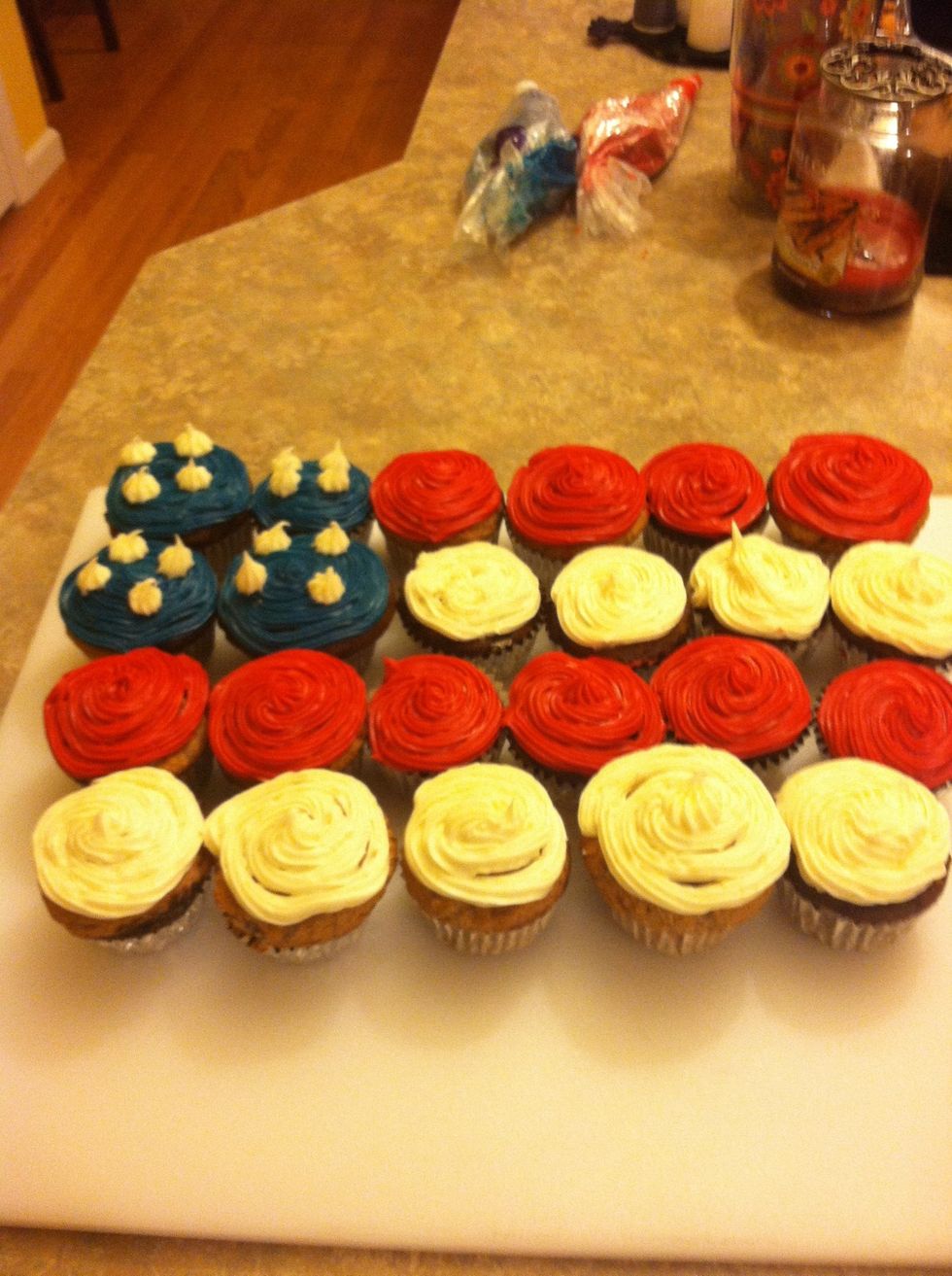 Ya!!  Would have been perfect if the hubs hadn't eaten a white one. Beating him with a spatula now til he's red, white and blue!!