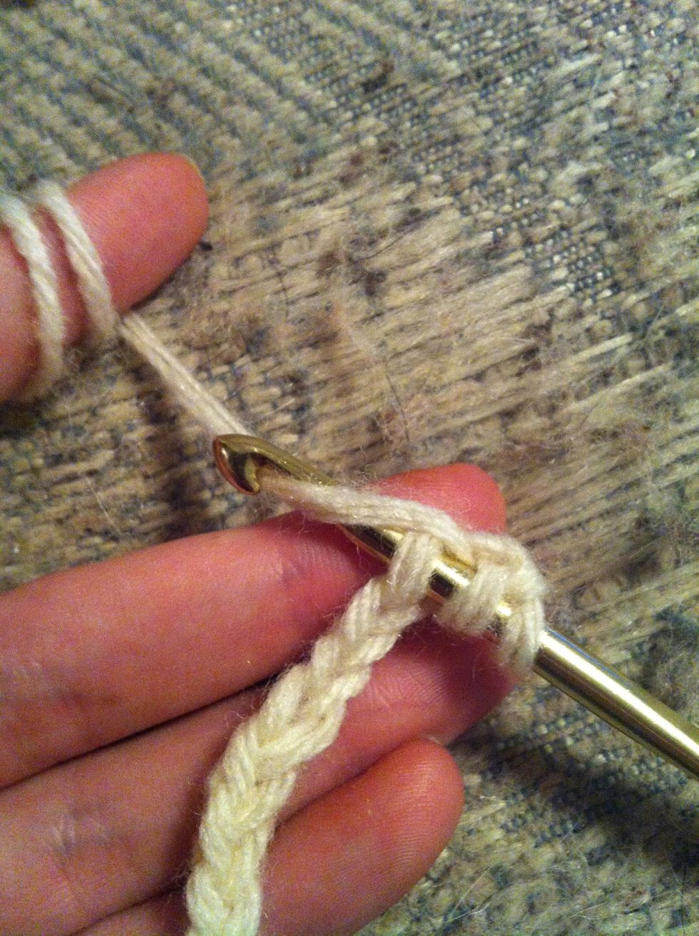 yarn around again and...